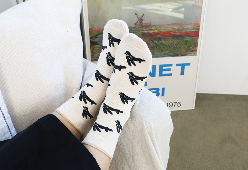Dogs Rabbit Fox Animal Prints Ankle Socks Cute Cotton Korean Couple
