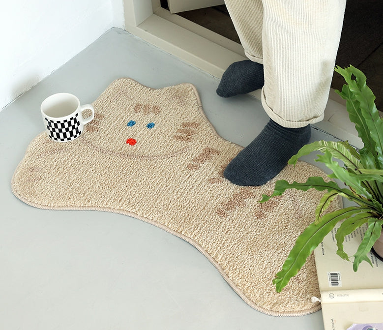 Cute Animal Cats Kitty Characters Floor Mats Rugs Bathroom Home Decor Bedroom Door Foot Pads Soft Anti-slip Gifts