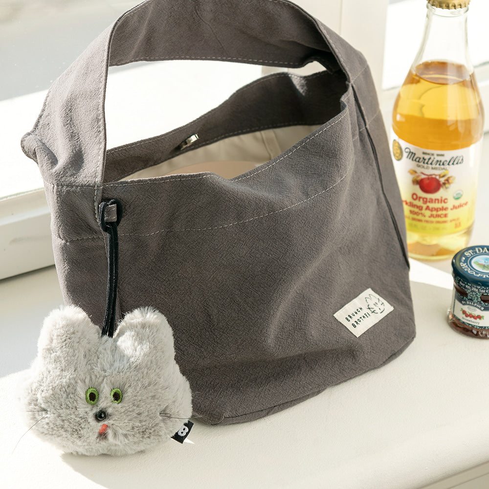 Bear Cat Fur Keyring Totes Mini Handbags Cute Purses Casual Picnic Lunch Boxes
