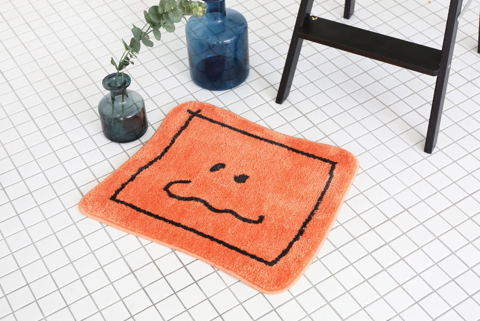 Orange Cute Character Bathroom Floor Foot Rugs Mats Home Bed Door Pads