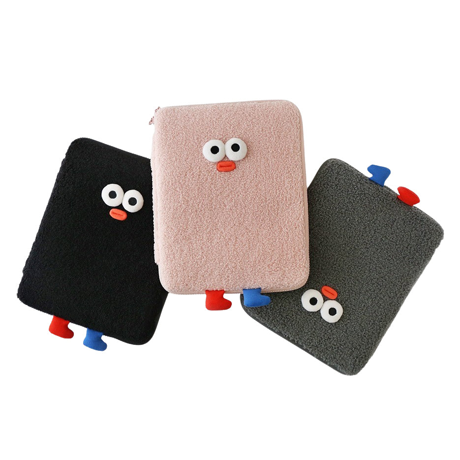 Boucle Cute Character Square 11" iPad Laptop Sleeves Cases Protective Covers Purses Handbags Sponge Pouches Design School Collage Office