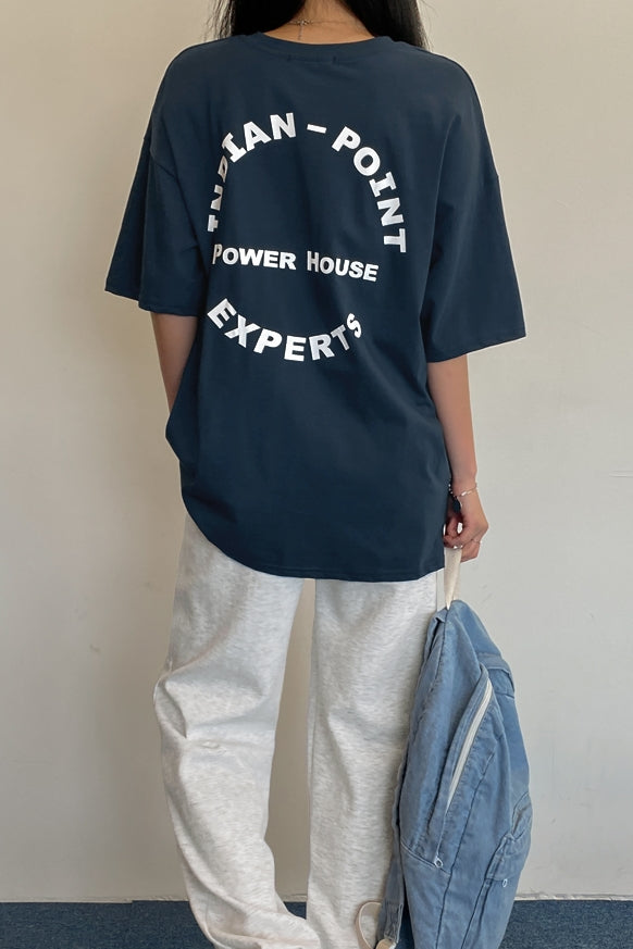 Navyblue California1984 Graphic Crewneck Tshirts Womens Short Sleeved