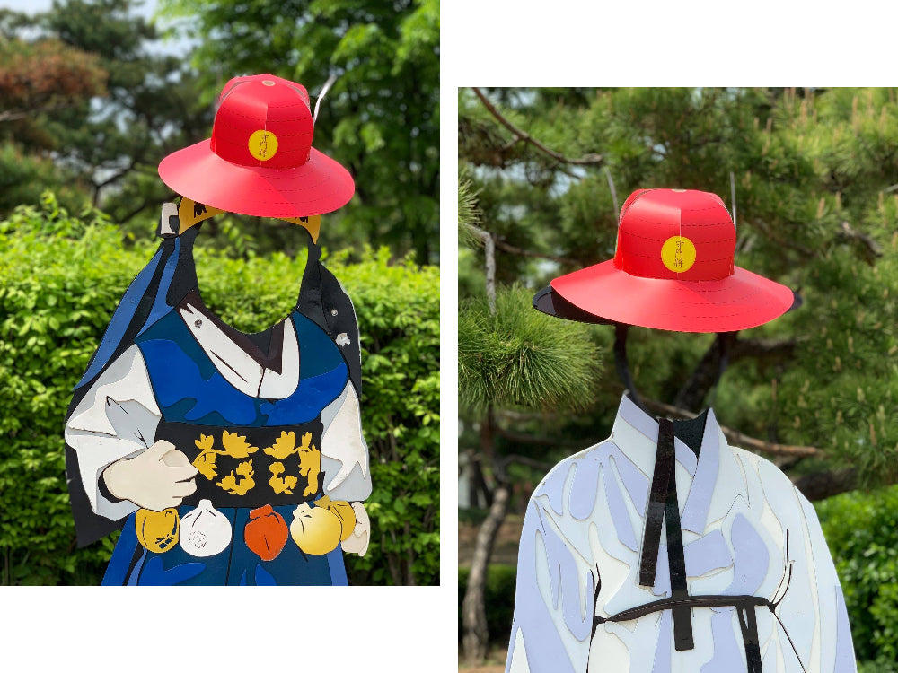Korean traditional gatekeeper Paper Hats Halloween Party Gat headgear