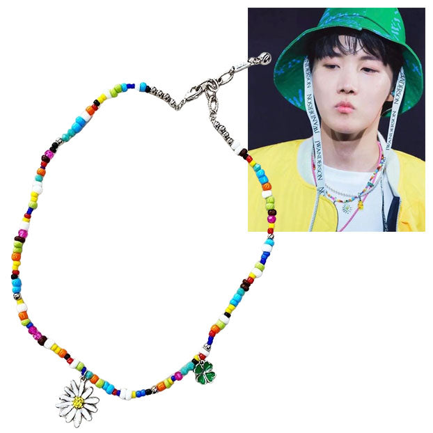 Multicolor Cool Summer Charm Necklaces Daisy Floral Flower Jewelry Kpop Fashion BTS Accessories Casual