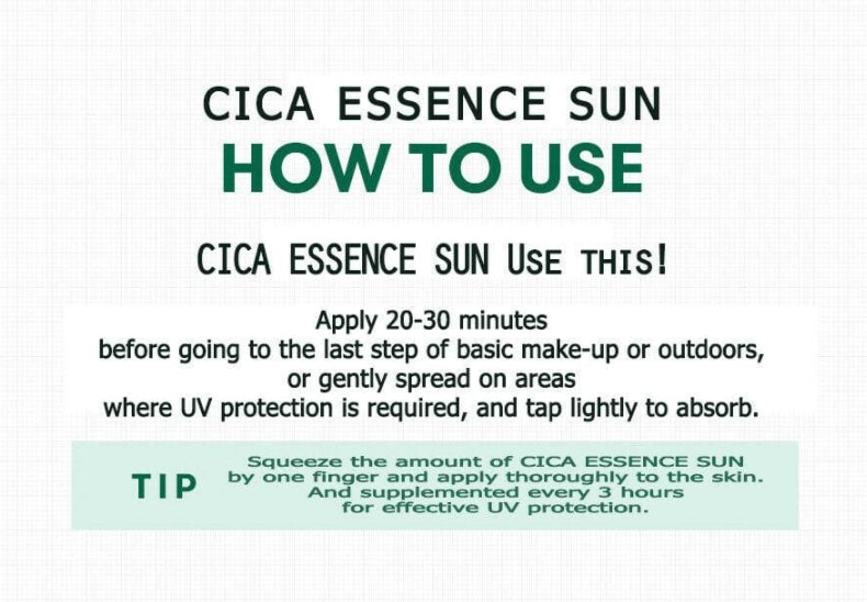 VT CICA x Hyalon Essence Sun SPF50+ PA++++60ml Moisturizing Sun Care