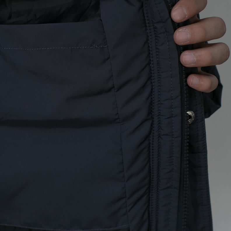 Navy Blue Mens Short Puffers Winter Outerwear Outfits Kpop Style Coats Clothing