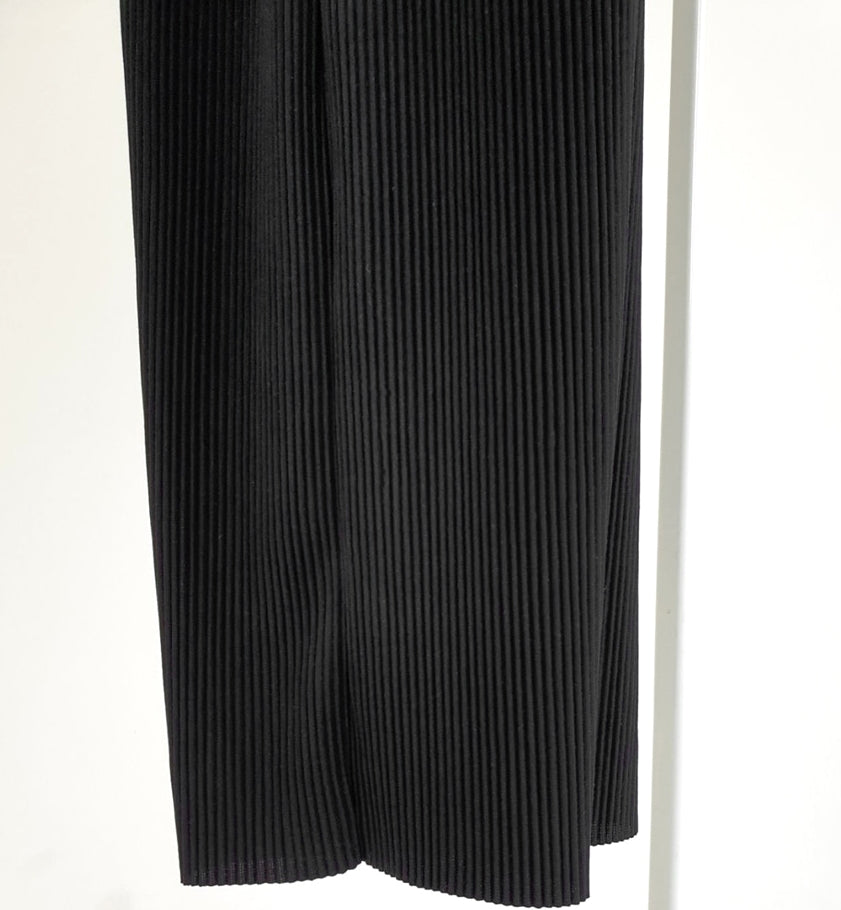 Black Pleated Capri Pants Mens Loose Fit Trousers Causal Waistband Guy