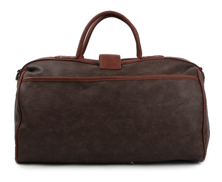 Brown Vintage Synthetic Leather Duffle Gym Bags