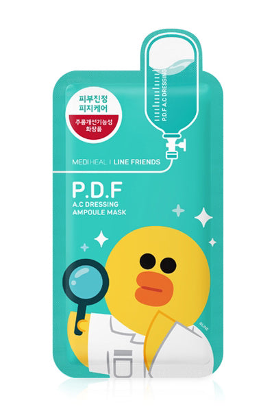 Mediheal Line Friends P.D.F A.C Dressing Ampoule Face Masks [10 sheets