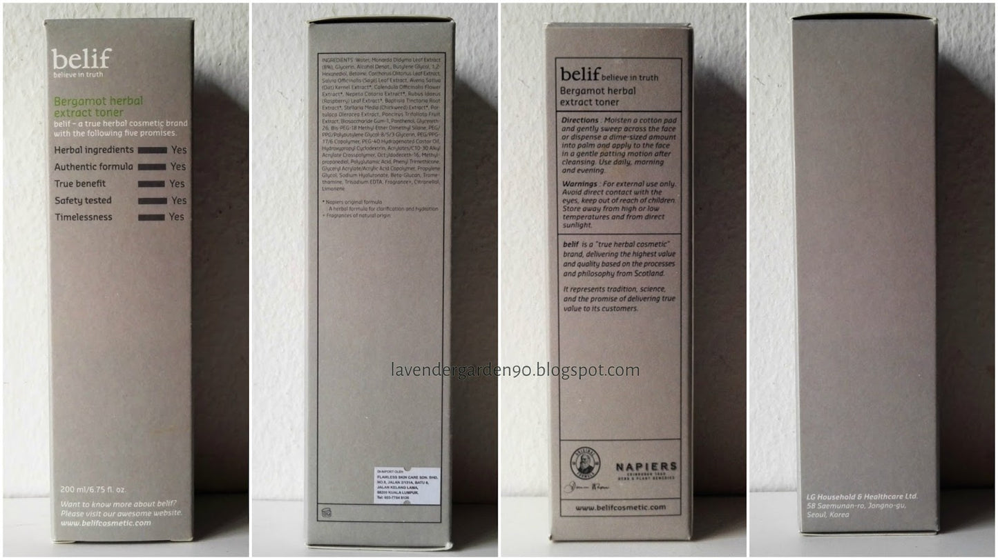 BELIF Bergamot Herbal Extract Toners 200ml Korean Cosmetics Beauty