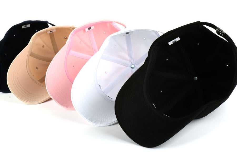 White Awesome Embroidery Baseball Caps