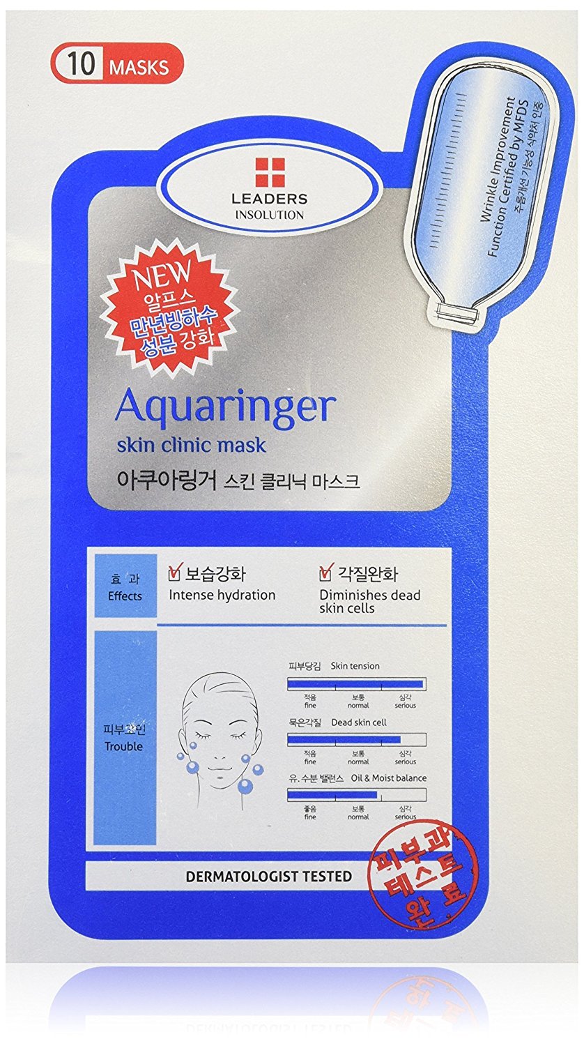 Leaders Clinic Aquaringer Skin Care Masks 10 Sheets