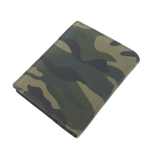 Khaki Military Camouflage Genuine Leather Bifold Wallets