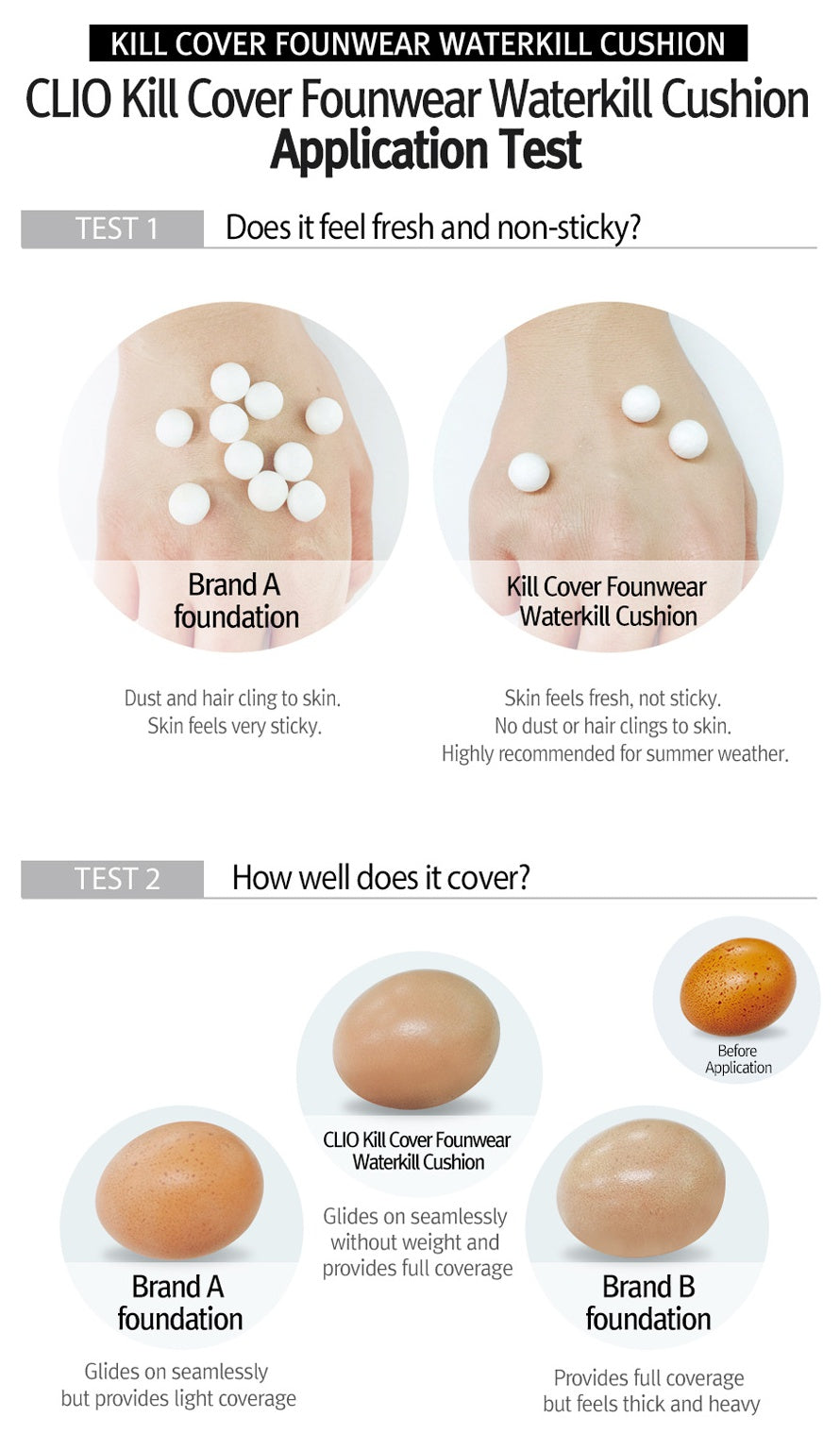 CLIO Kill Cover Founwear Waterkill Cushion Sets Korean Womens