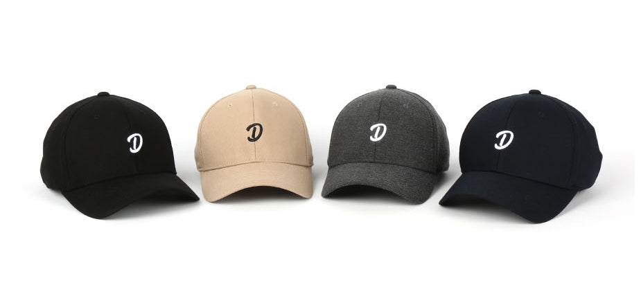 D Logo Graphic Baseball Caps Korean Street Fashion Kpop Style Accessories