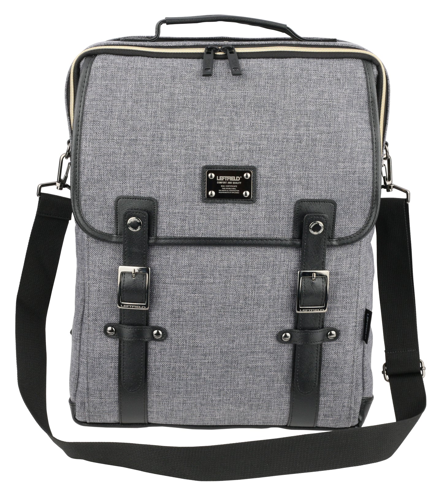 Gray Canvas Satchel Cross Body Backpacks