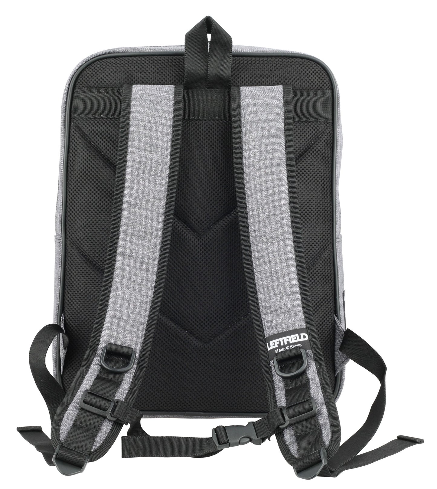 Gray Canvas Faux Leather Paneled School Backpacks