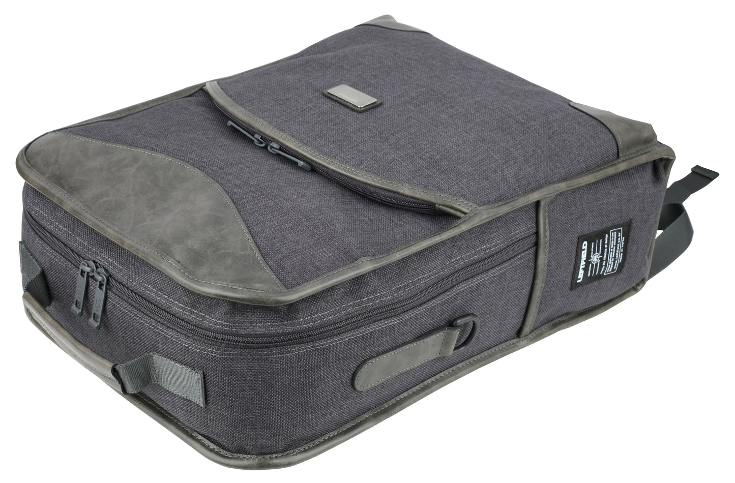 Black Vintage Canvas Faux Leather School Backpacks