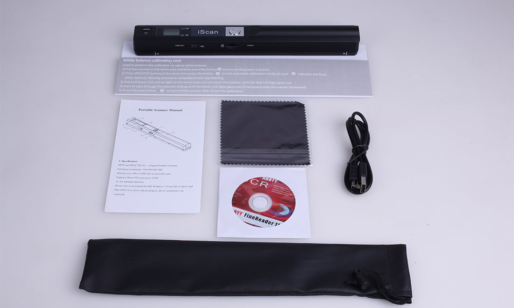 iScan Mini Portable Scanner 900DPI LCD Display JPG/PDF Format Document Image