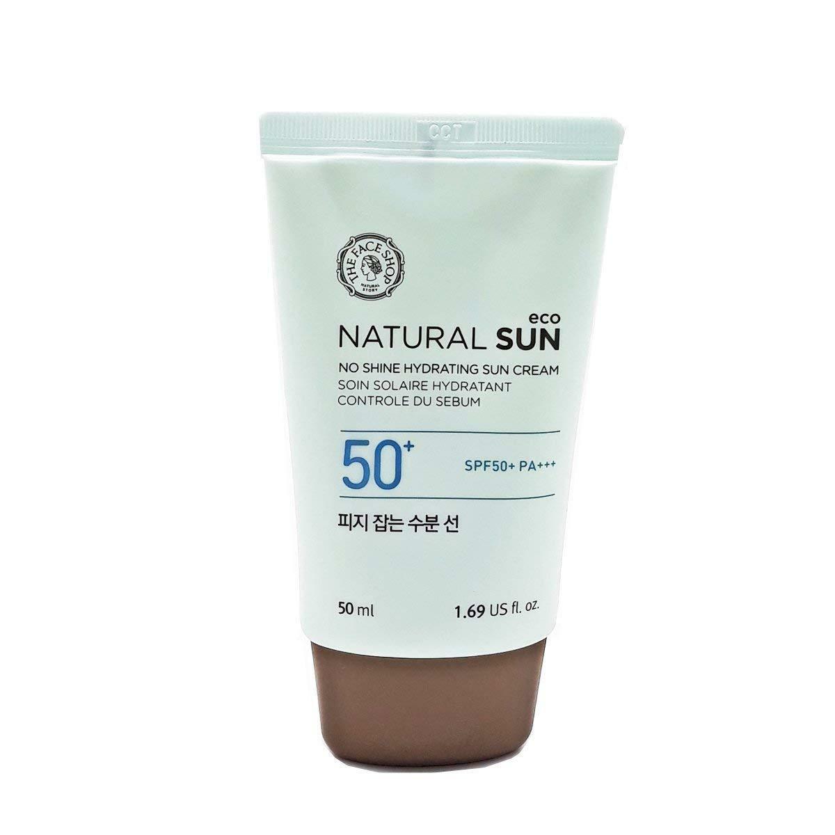 THE FACE SHOP Natural Sun Eco No Shine Hydrating Sun Creams (50ml) SPF50+/PA+++