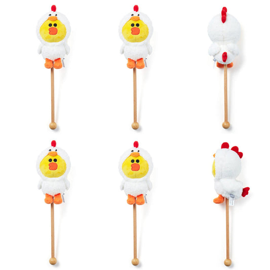 6p LINE Friends Jungle Brown Doll Massager Tools Chicken Sally Kids Toys