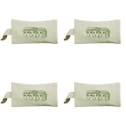 Beige Que Sera Sera Airy Strap Pouches Slim Pencil Cases