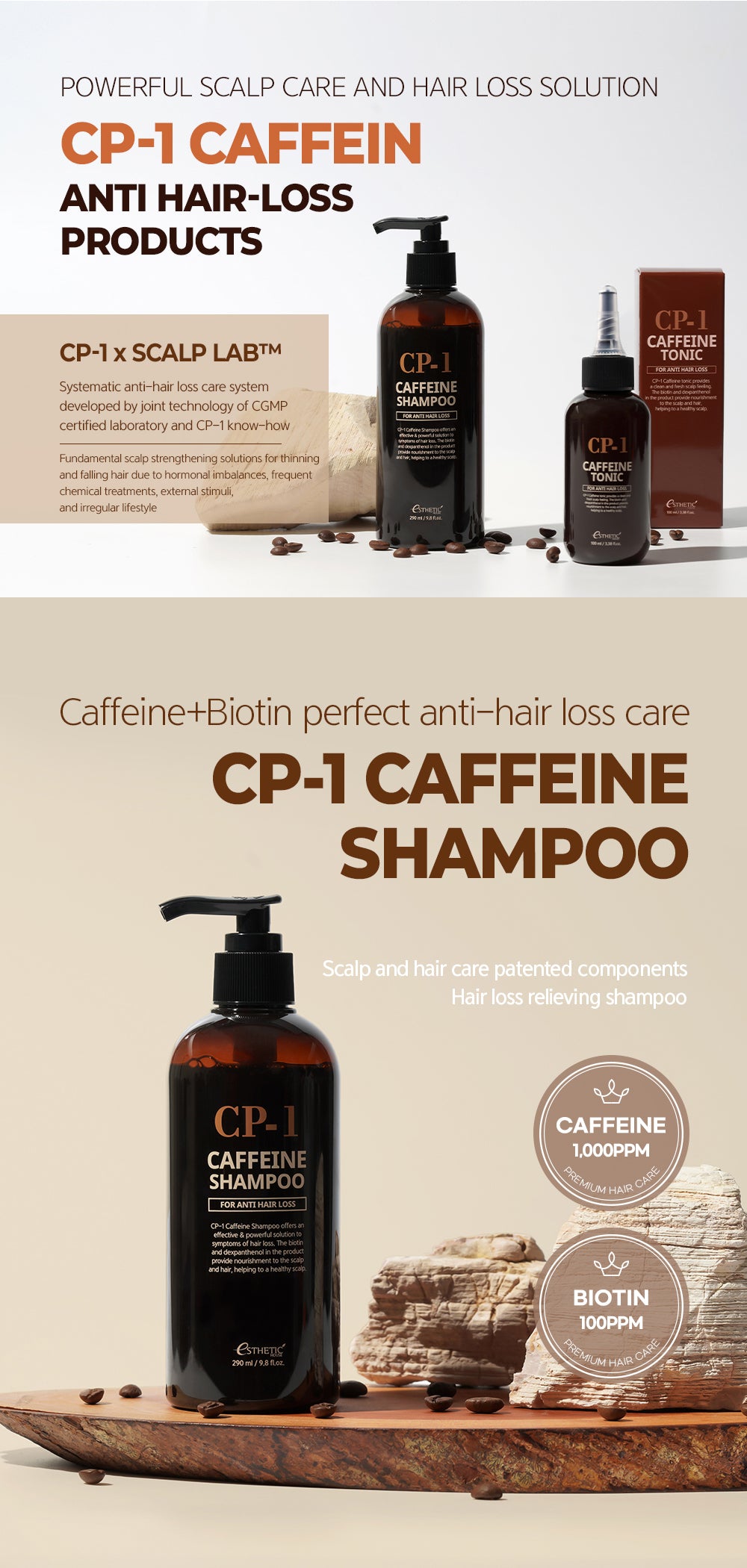 CP1 Caffeine Shampoo 290ml Anti Hair Loss