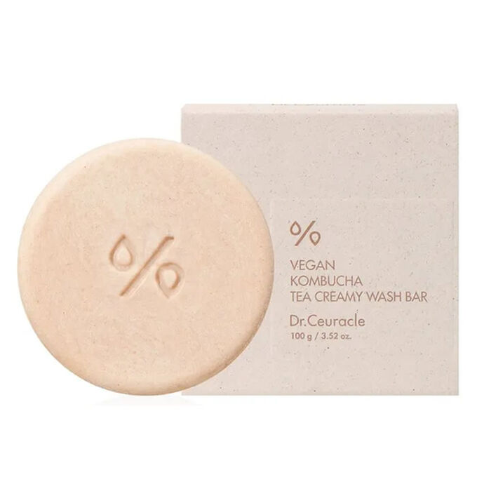 Dr.Ceuracle Vegan Kombucha Tea Creamy Wash Bar 100g A low pH Bath Soap