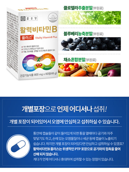 Chong Kun Dang Vitality VitaminB Plus 48g Health Supplements 60 Tablets