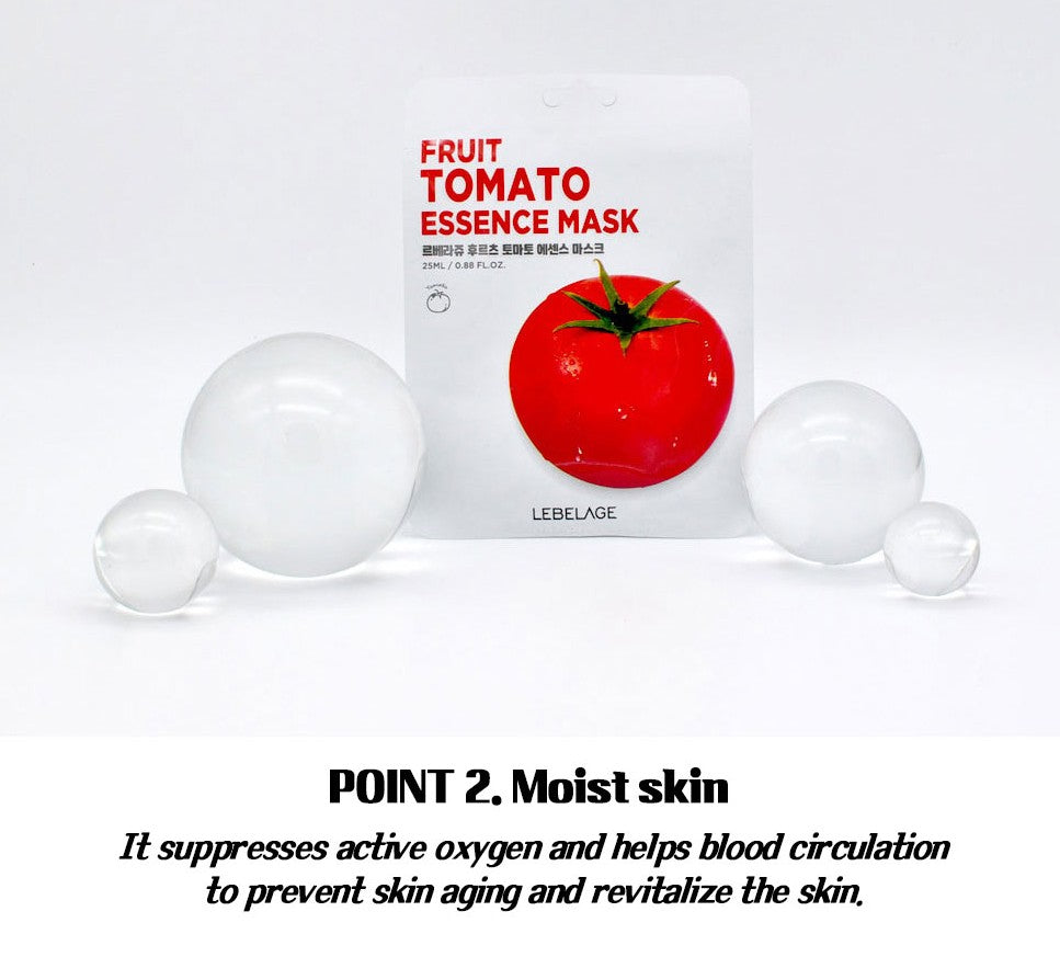 LEBELAGE Fruit Tomato Essence Masks 10 Sheets
