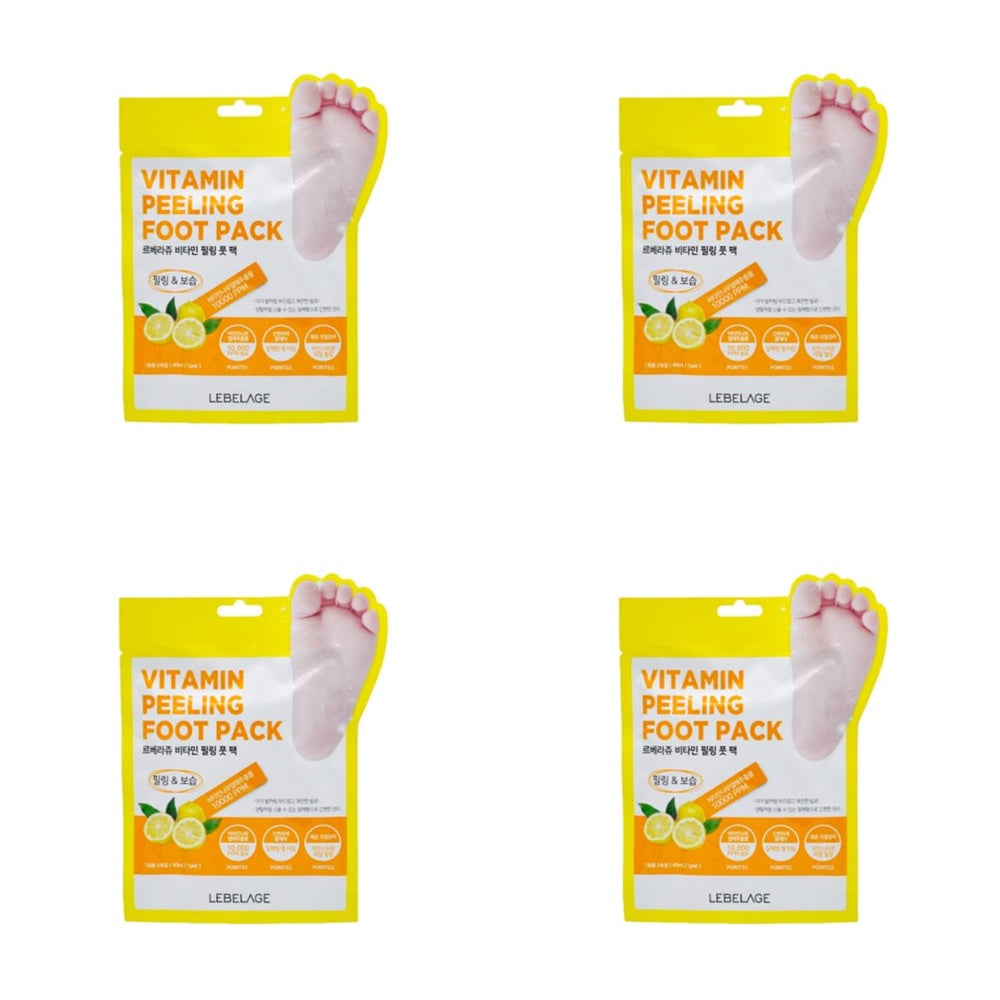 LEBELAGE Vitamin Peeling Foot Pack 40ml 2 Pairs Moisture Sheets