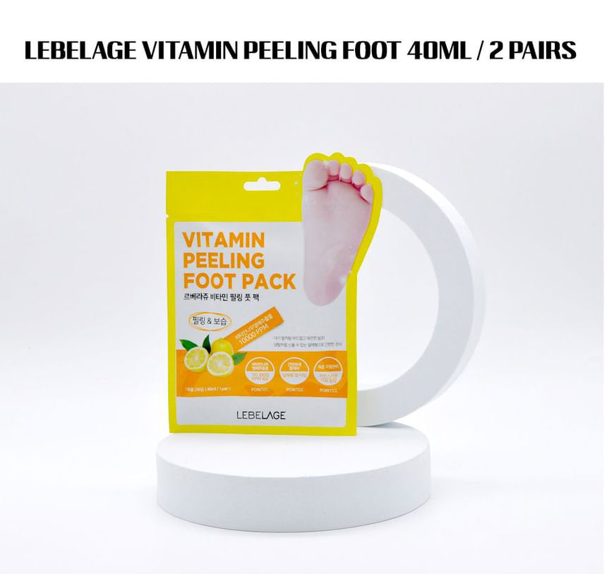 LEBELAGE Vitamin Peeling Foot Pack 40ml 2 Pairs Moisture Sheets