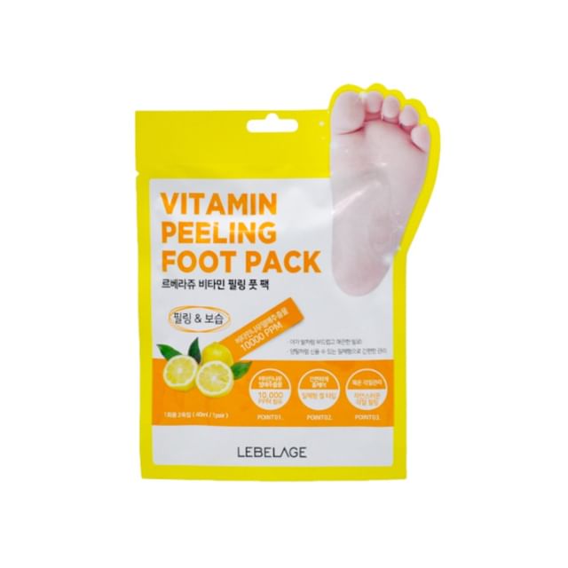 LEBELAGE Vitamin Peeling Foot Pack 40ml 2 Pairs Moisture Sheets