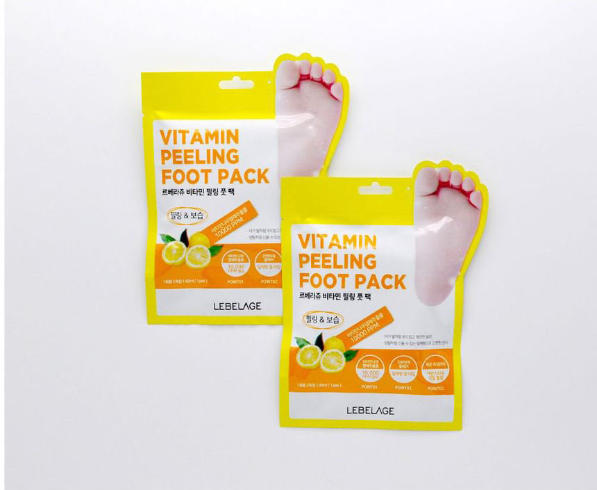 LEBELAGE Vitamin Peeling Foot Pack 40ml 2 Pairs Moisture Sheets