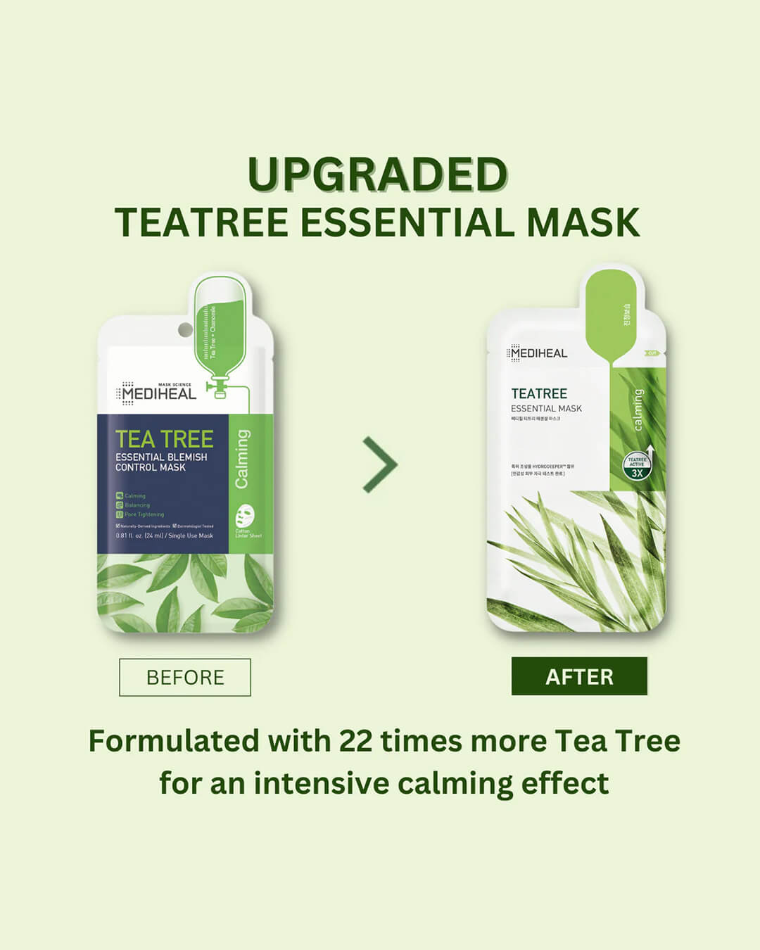 MEDIHEAL Teatree Essential Masks 10 Sheets Calming Sensitive Skincare