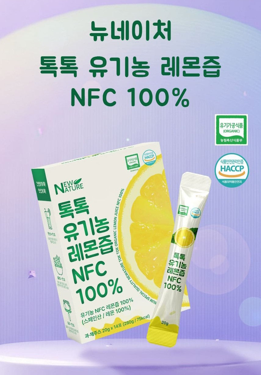 New Nature Toktok Organic Lemon Juice NFC 100% Handy Health