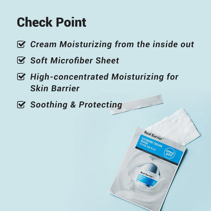 Real Barrier Extreme Cream Face Masks 10 Sheets Moisturizing for Dry Skin