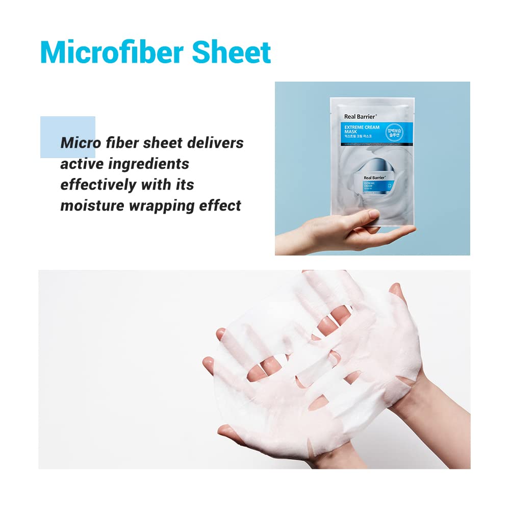 Real Barrier Extreme Cream Face Masks 10 Sheets Moisturizing for Dry Skin