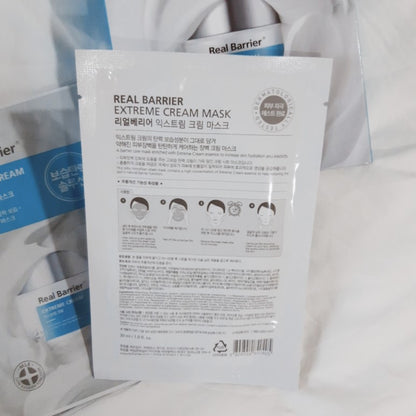 Real Barrier Extreme Cream Face Masks 10 Sheets Moisturizing for Dry Skin