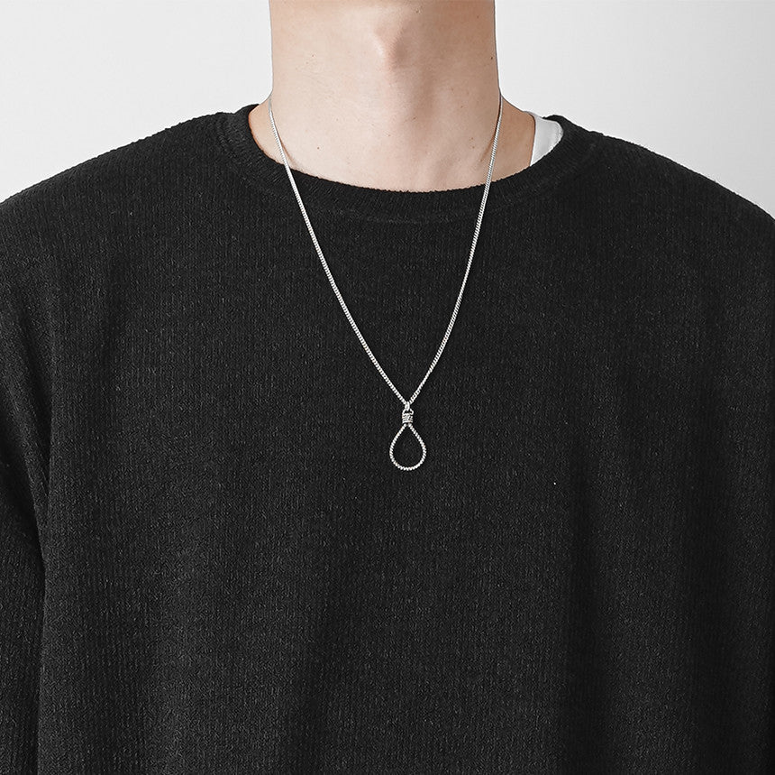 Silver Lasso Net Chain Necklaces for Men Korean Style Jewelry Kpop Idol Fashion Accessories Chic Celebrity