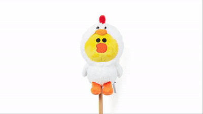 6p LINE Friends Jungle Brown Doll Massager Tools Chicken Sally Kids Toys
