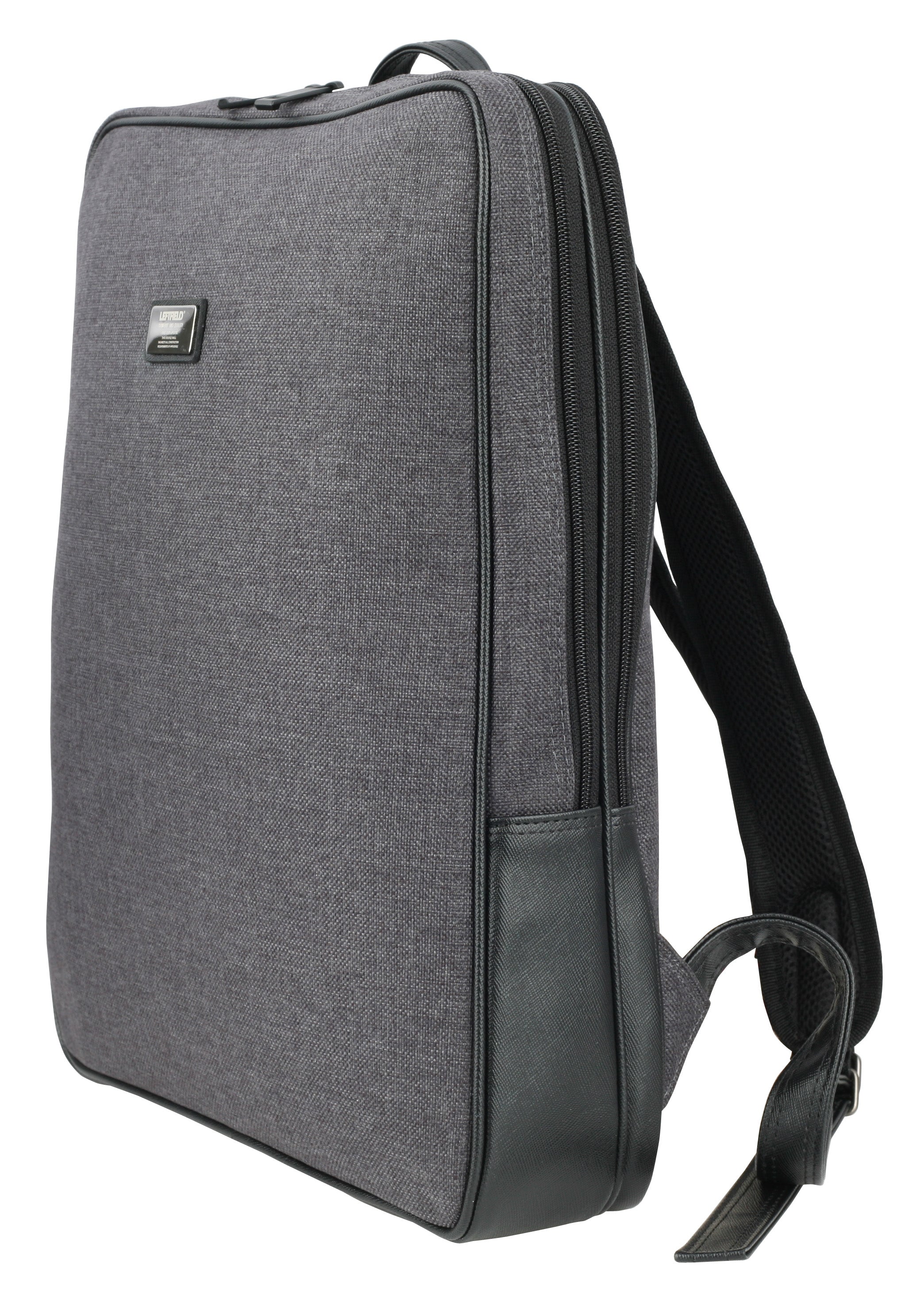 Black Square Canvas Laptop School Book Business Backpacks