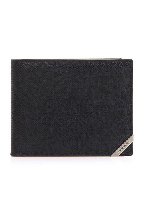 Black Genuine Cowhide Leather Bifold Wallets