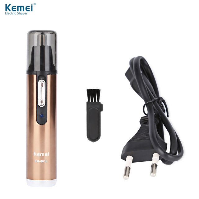 KEMEI KM-6619 2 in 1 Electric Nose Ear Hair Trimmer