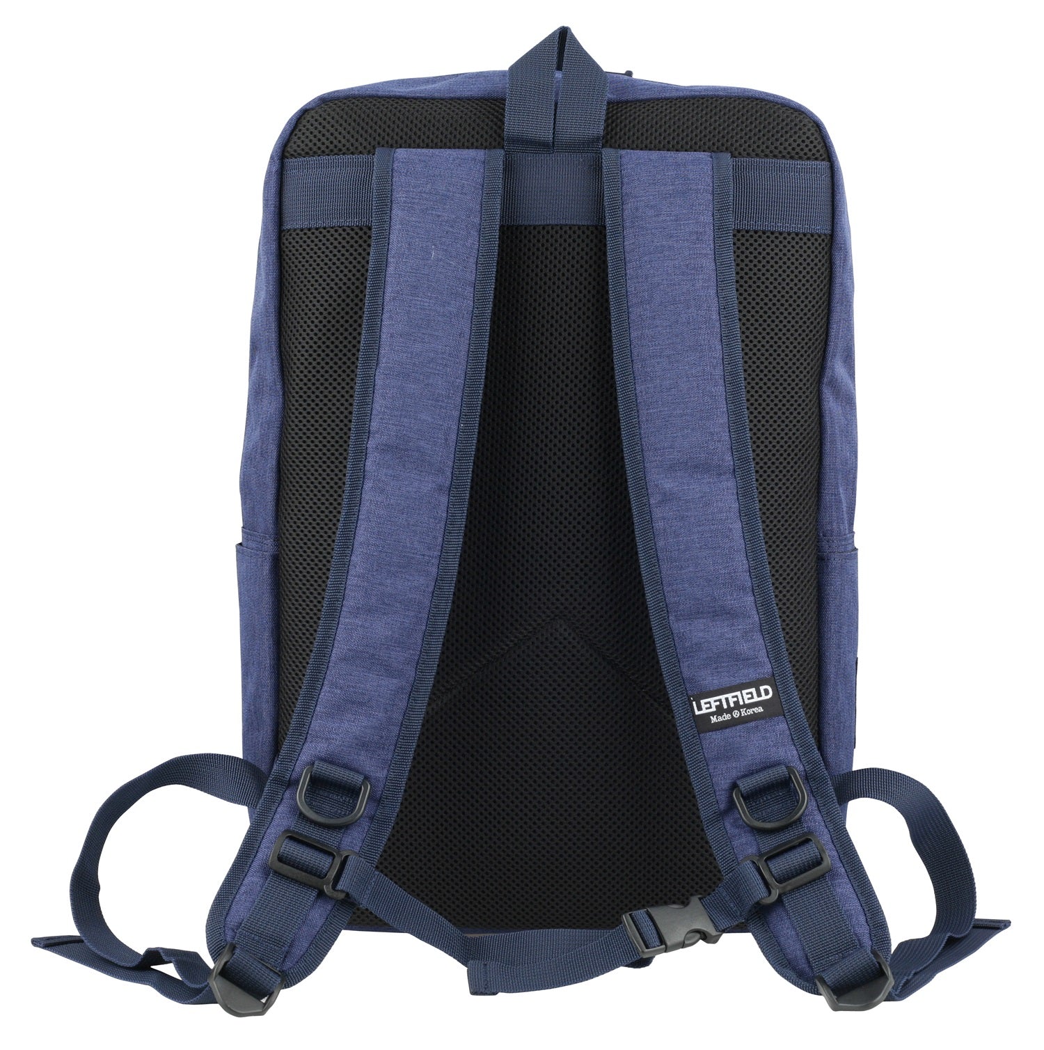 Navy Blue Square Casual Canvas Business School Backpacks