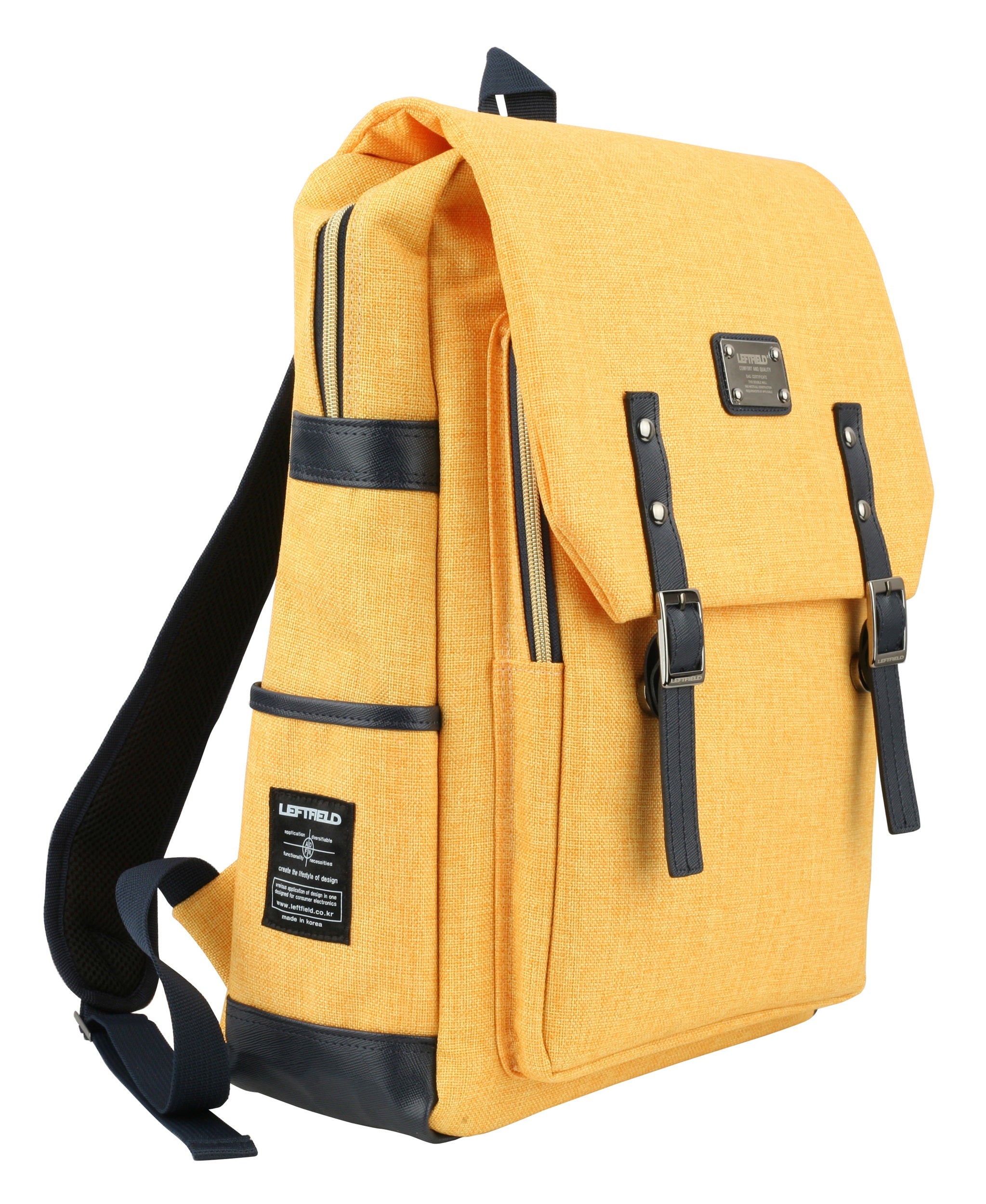 Yellow Unisex Canvas Rucksack Laptop Backpacks