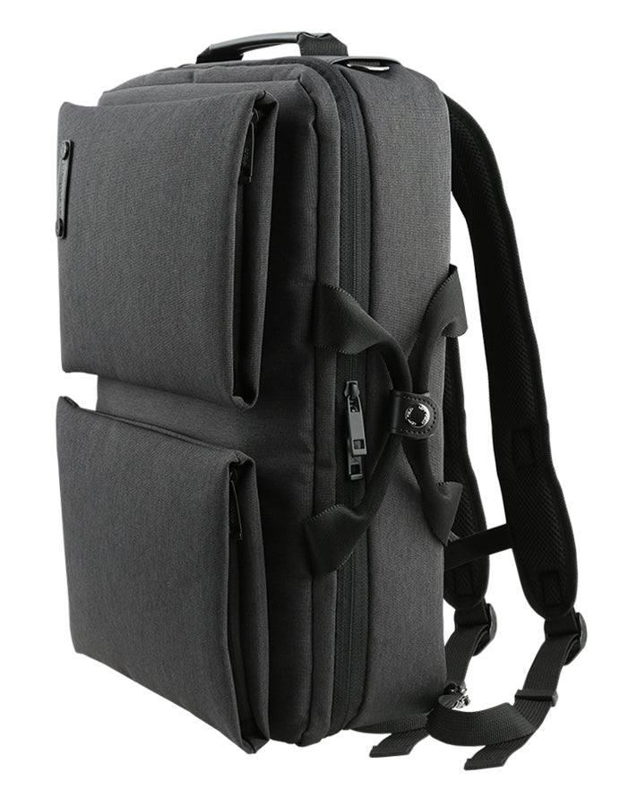 Black Canvas Laptop Multi Backpacks Crossbody Bags Mens Casual School