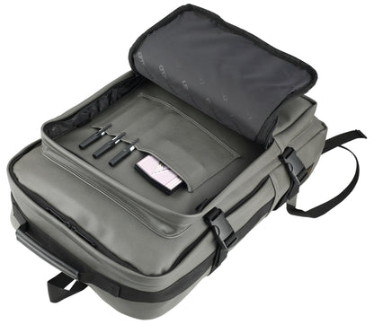 Grey Faux Leather Square Backpacks