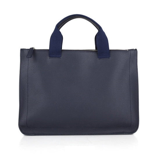 Navy Blue Faux Leather Business Briefcases