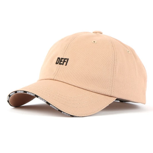 Beige DEFI Sandwich Bill Baseball Caps
